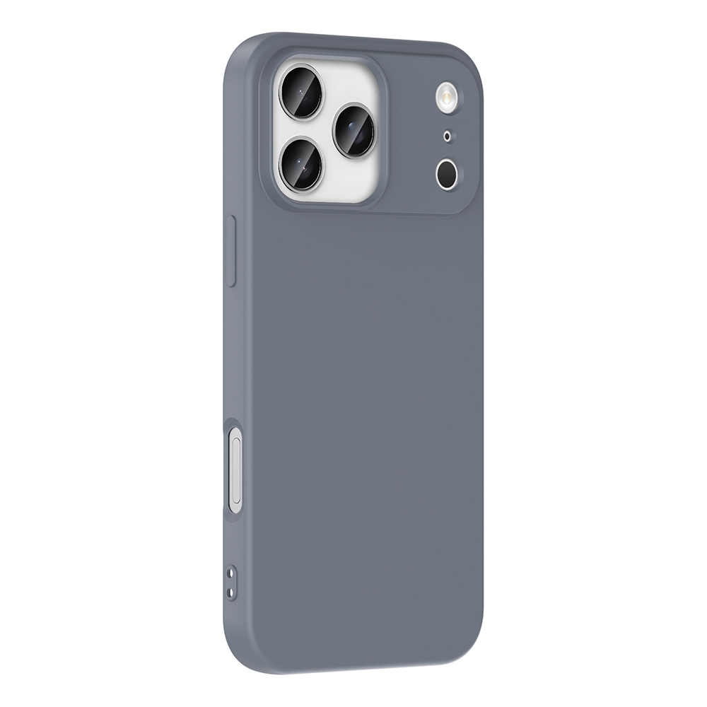 GPACK iPhone 17 Pro Max Uyumlu Lansman Silikon İçi Kadife Telefon Kılıfı Gri