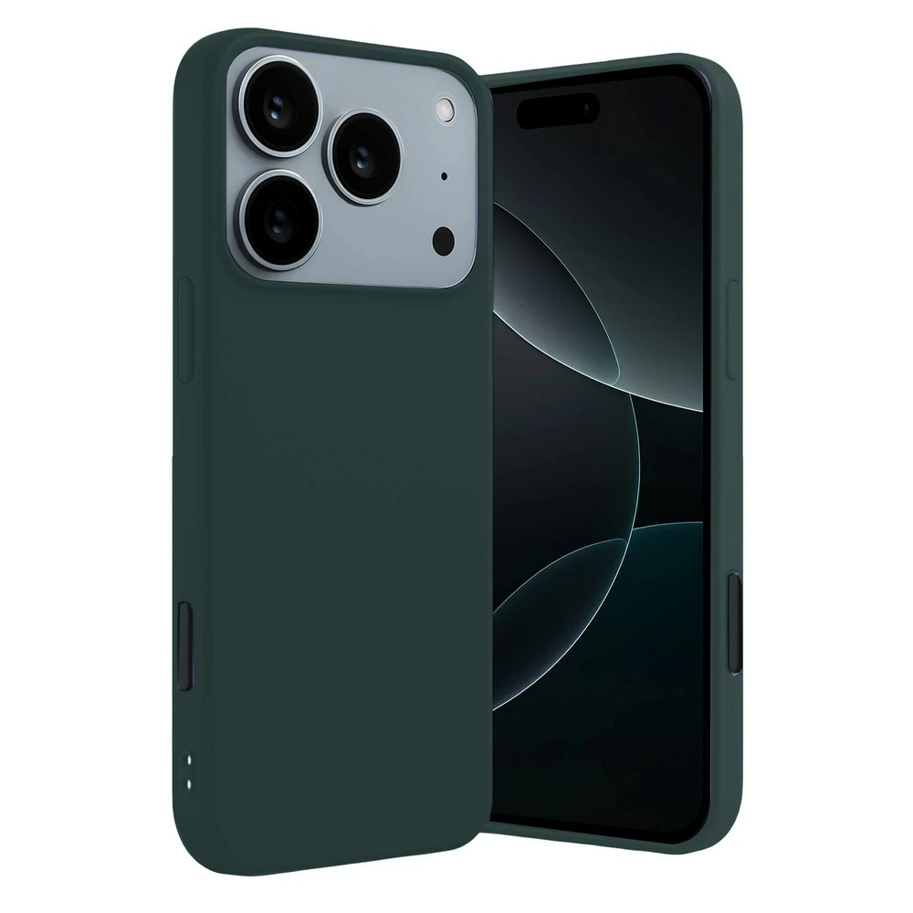 GPACK iPhone 17 Pro Uyumlu First Silikon Telefon Kılıfı Koyu Yeşil