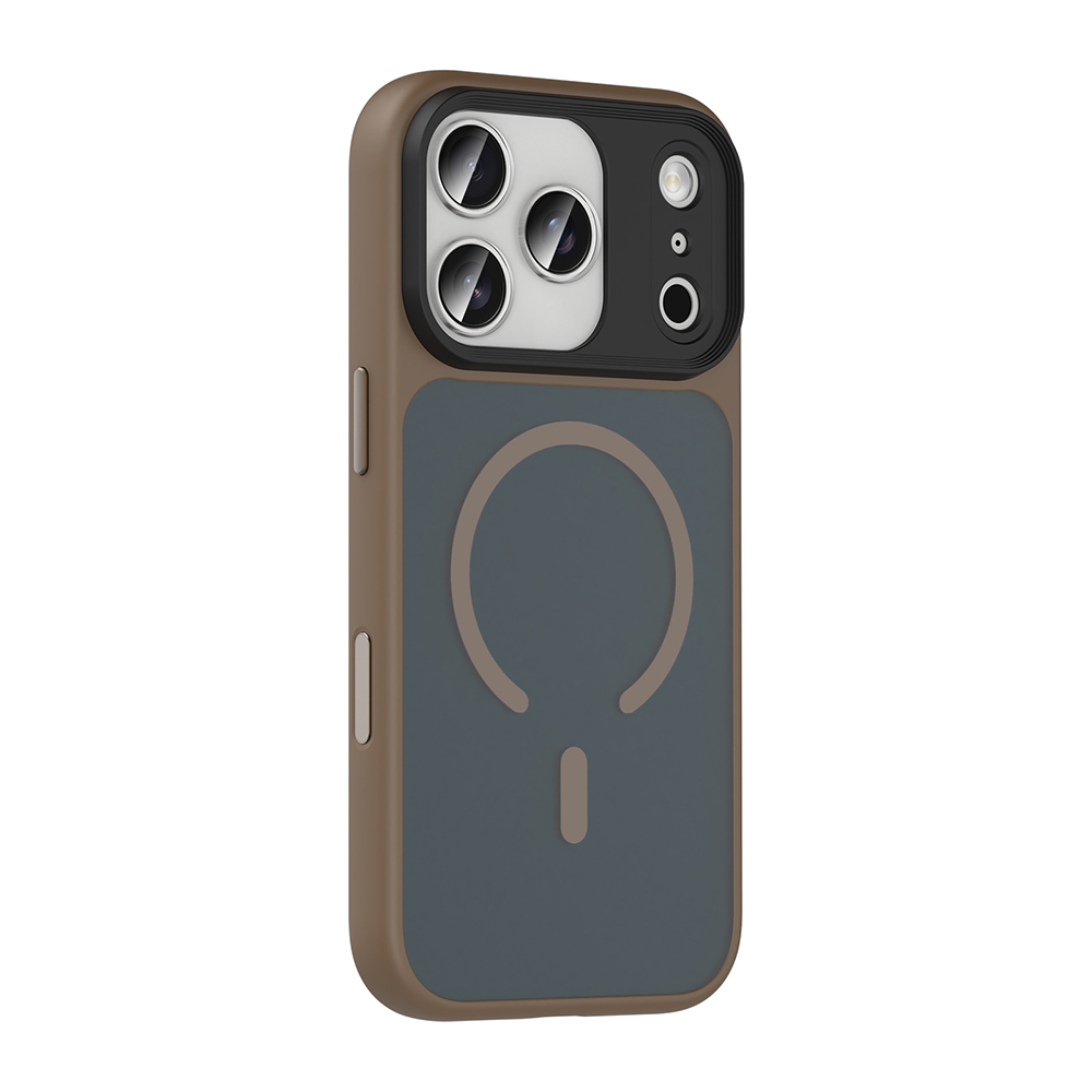 GPACK iPhone 17 Pro Max Uyumlu Flet M-Safe Şarj Özellikli Telefon Kılıfı Bej
