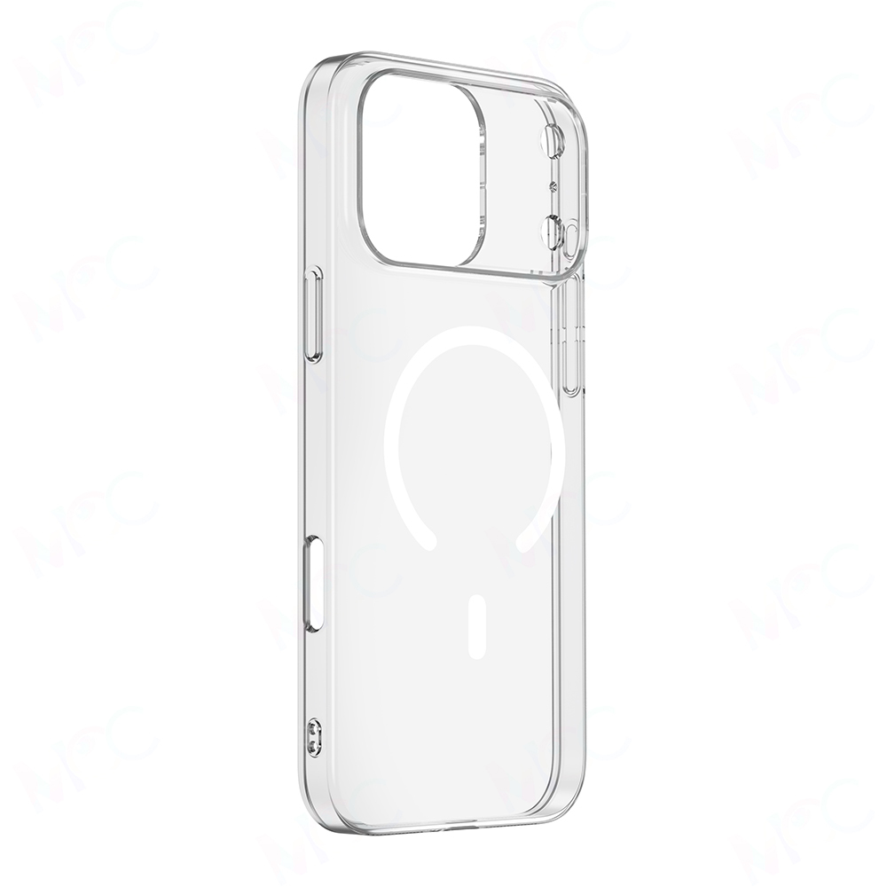 GPACK iPhone 17 Pro Uyumlu M-Safe Şarj Özellikli Porto Telefon Kılıfı Şeffaf