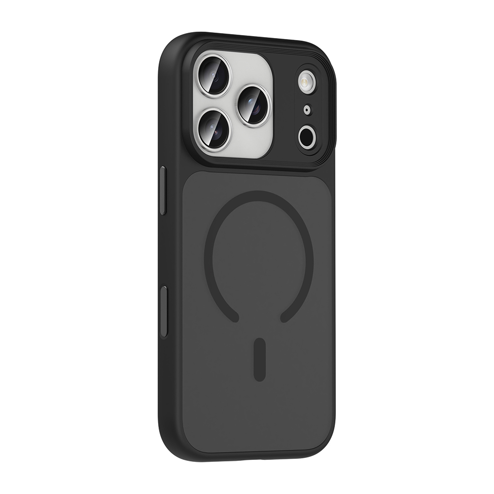 GPACK iPhone 17 Pro Uyumlu Flet M-Safe Şarj Özellikli Telefon Kılıfı Siyah