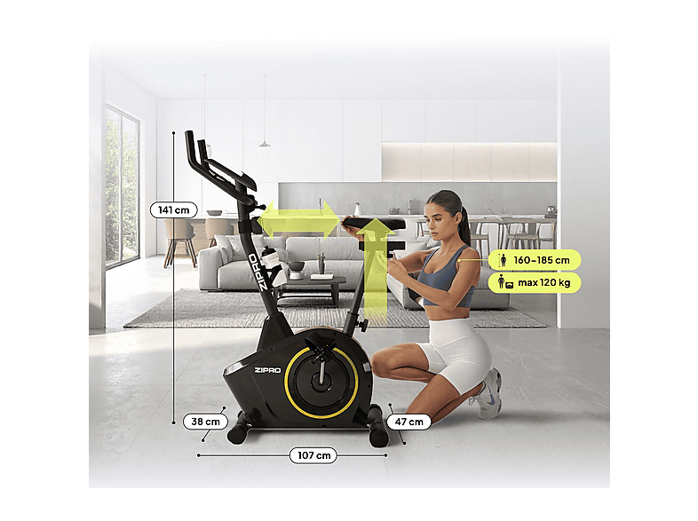 Bicicleta estática | ZIPRO Boost Gold, Negro | MediaMarkt
