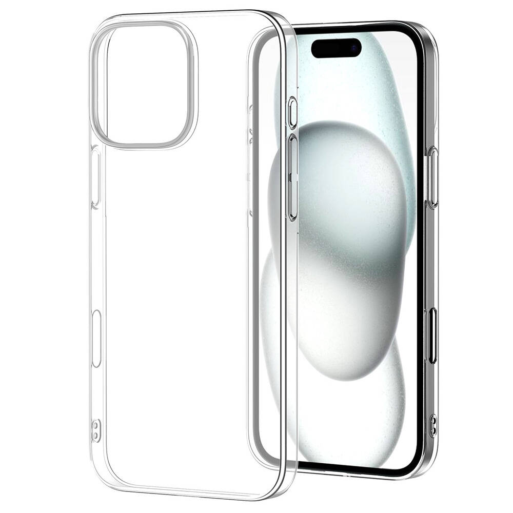 GPACK iPhone 16 Pro Max Uyumlu Droga Sert Kapak Telefon Kılıfı Şeffaf