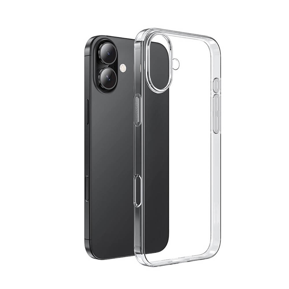 GPACK iPhone 16 Plus Uyumlu Süper Silikon Telefon Kılıfı Renksiz
