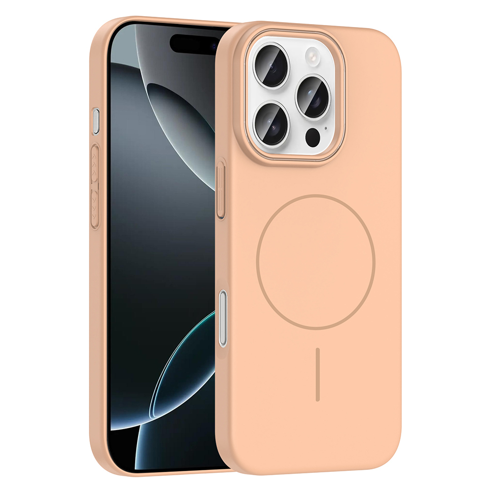 GPACK iPhone 16 Pro Max Uyumlu Ruby M-Safe Şarj Özellikli Telefon Kılıfı Çöl Titanyum