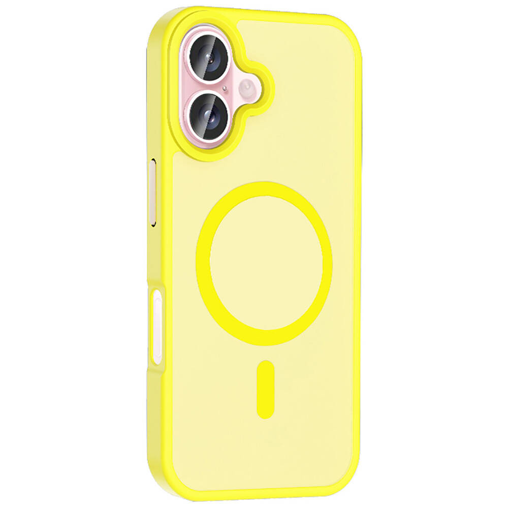 GPACK iPhone 16 Uyumlu Sio M-Safe Şarj Özellikli Telefon Kılıfı Sarı