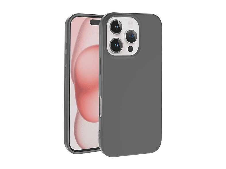 GPACK iPhone 16 Pro Max Uyumlu Lansman Silikon İçi Kadife Telefon Kılıfı Gri
