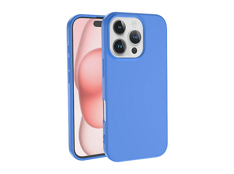 GPACK iPhone 16 Pro Max Uyumlu Lansman Silikon İçi Kadife Telefon Kılıfı Mavi