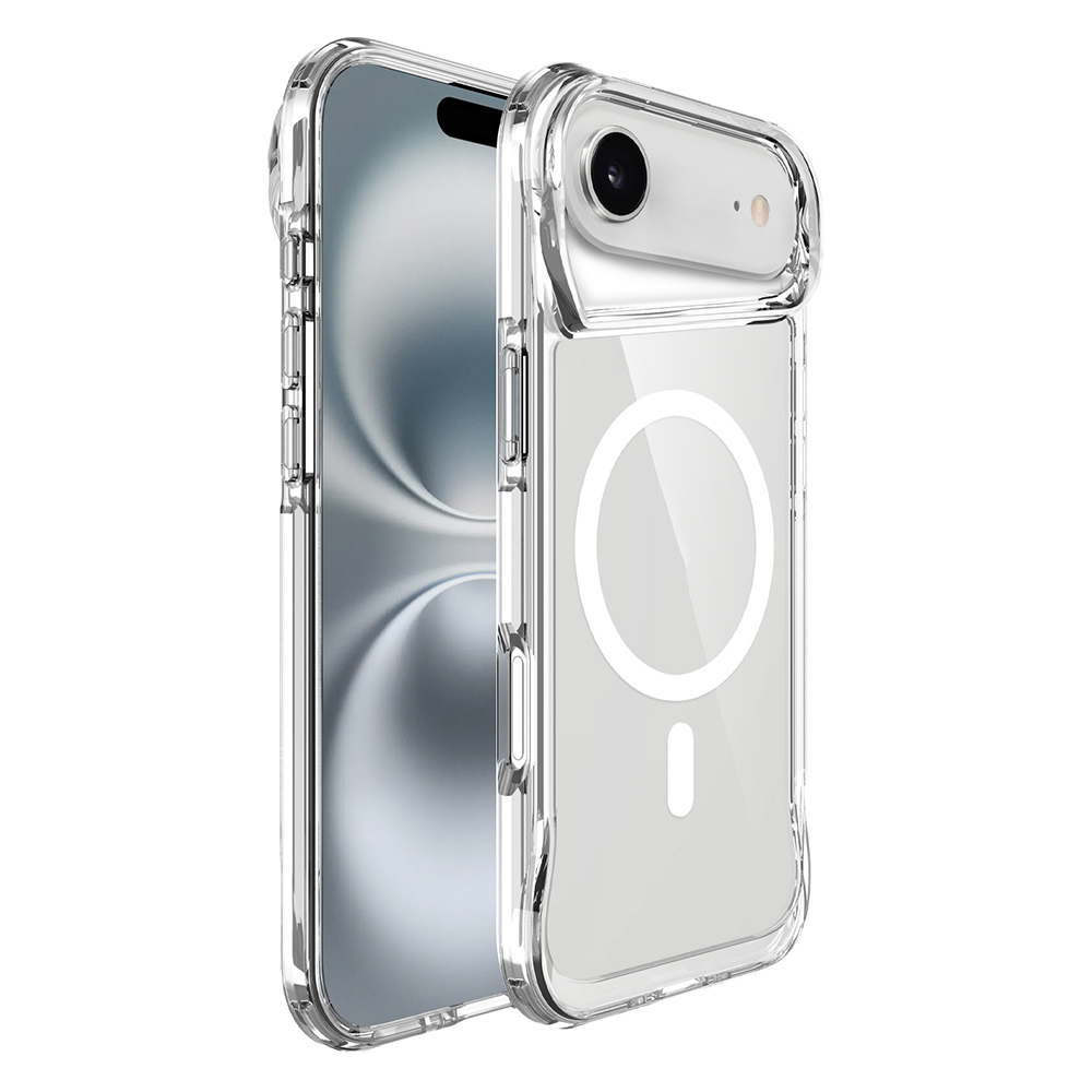 GPACK iPhone 17 Air Uyumlu T-Max M-Safe Şarj Özellikli Sert Kapak Telefon Kılıfı Şeffaf