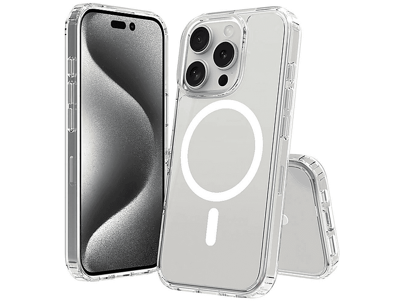LOPARD iPhone 16 Pro Max Uyumlu Mgsafe Şarj Özellikli Şeffaf Sert PC Embos Kapak Telefon Kılıfı Çok Renkli
