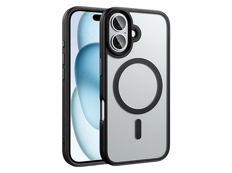 GPACK iPhone 16 Uyumlu Flet M-Safe Şarj Özellikli Telefon Kılıfı Siyah