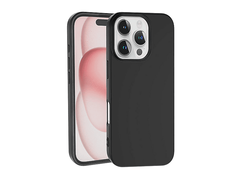 GPACK iPhone 16 Pro Uyumlu Lansman Silikon İçi Kadife Telefon Kılıfı Siyah