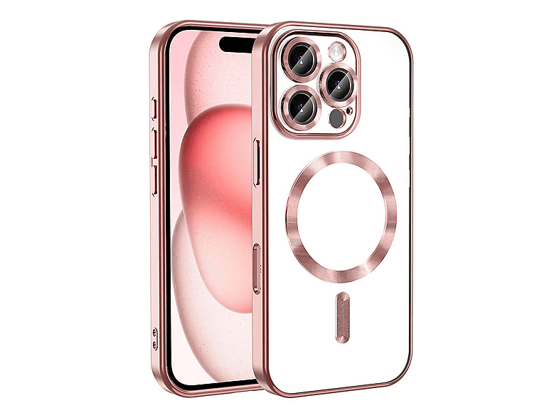 LOPARD iPhone 16 Pro Max Uyumlu Kamera Korumalı Mgsafe Wireless Şarj Özellikli Demre Kapak Telefon Kılıfı Pembe