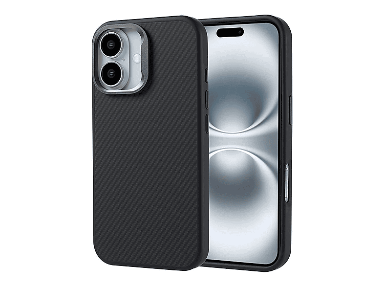 GPACK iPhone 16 Plus Uyumlu Troy M-Safe Şarj Özellikli Telefon Kılıfı Siyah