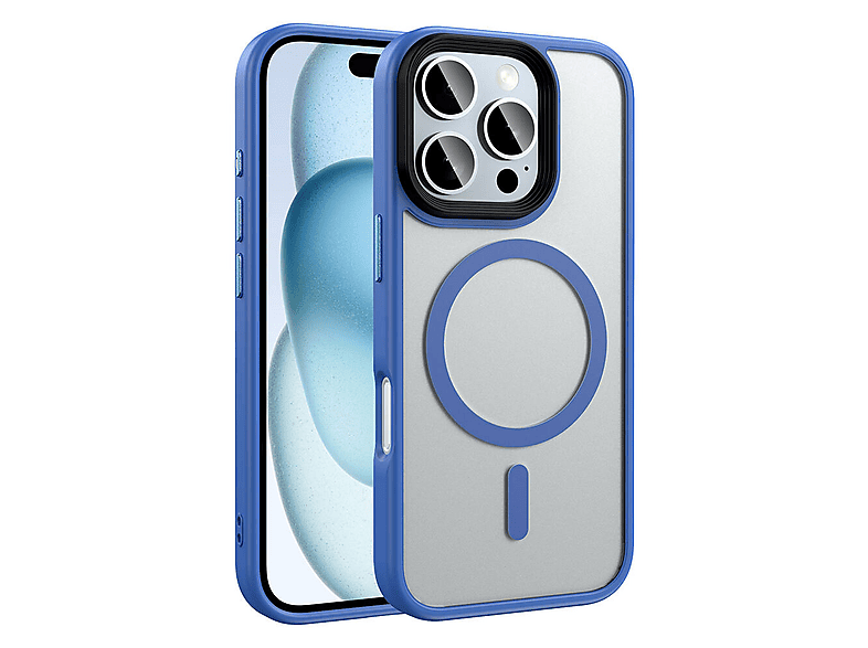 GPACK iPhone 16 Pro Max Uyumlu Flet M-Safe Şarj Özellikli Telefon Kılıfı Mavi