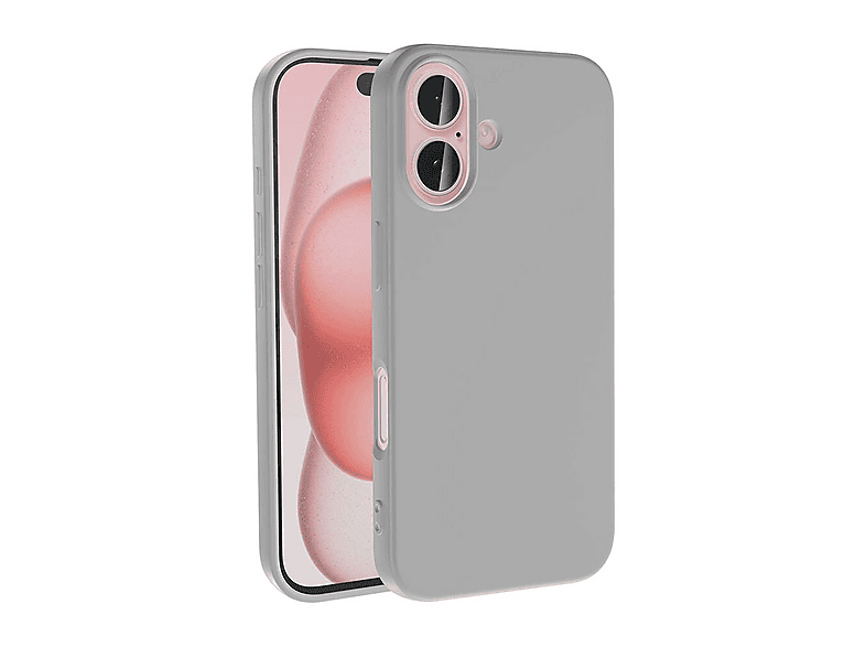 GPACK iPhone 16 Uyumlu Lansman Silikon İçi Kadife Telefon Kılıfı Gümüş
