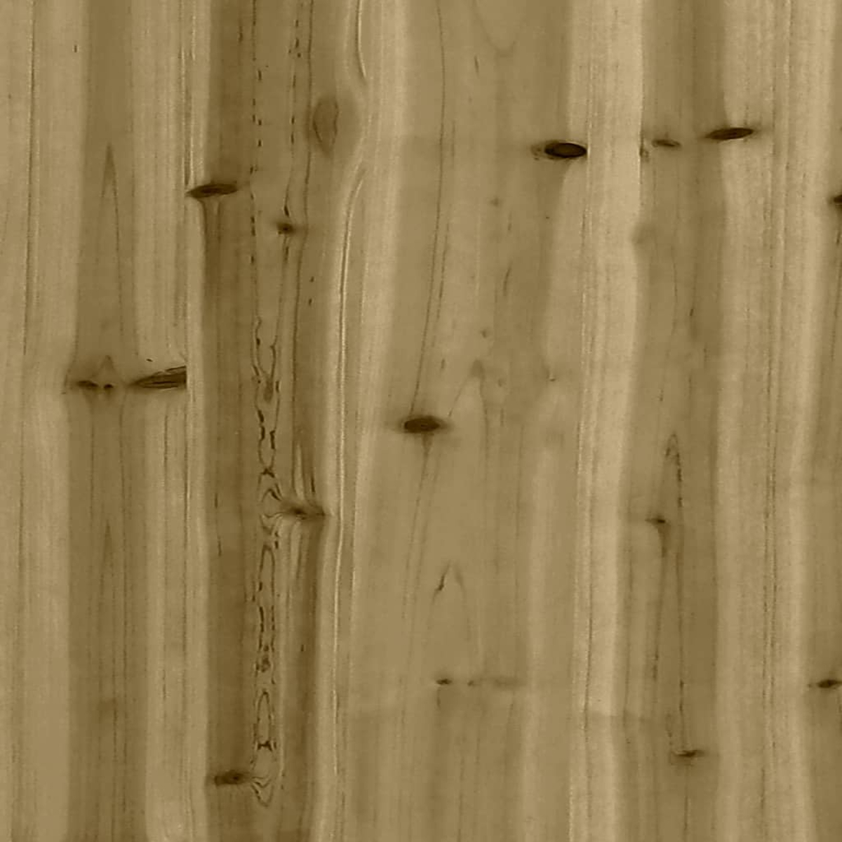 Vertikale Holzbretter mit Astlöchern und Maserungsdetails. Die Farbe ist hellbraun mit Farbvariationen, wodurch eine natürliche Textur entsteht.