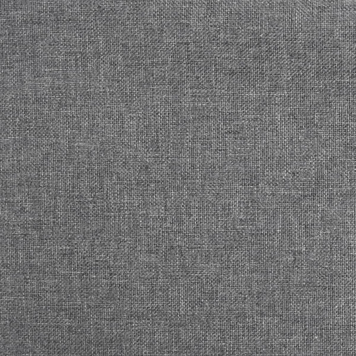 Nahaufnahme eines grauen Stoffes mit gewebter Textur. Die Textur ist gleichmäßig und die Farbe durchgehend.