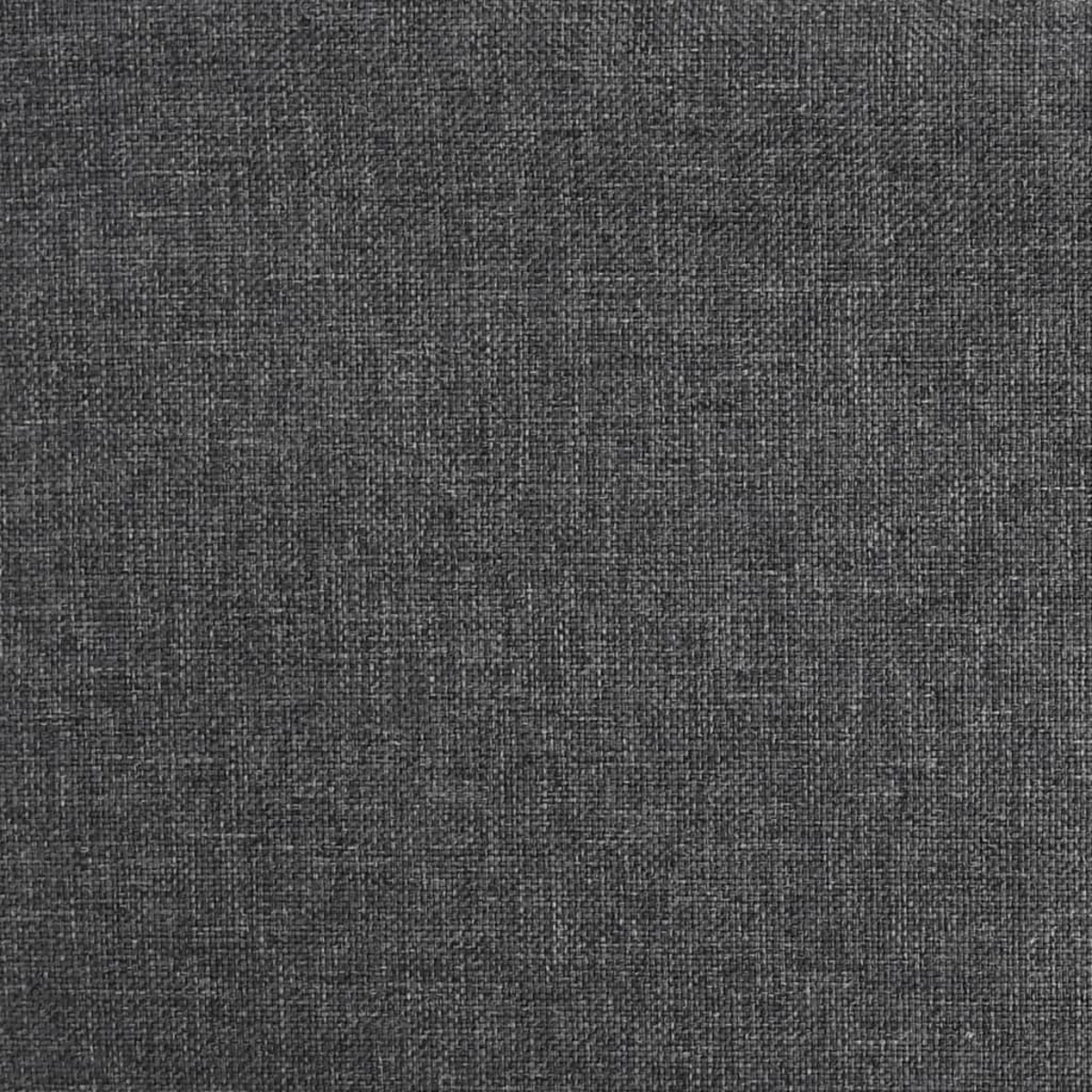 Nahaufnahme eines grauen Stoffes mit gewebter Textur. Das Material hat eine leicht raue Oberfläche und eine gleichmäßige Farbe.