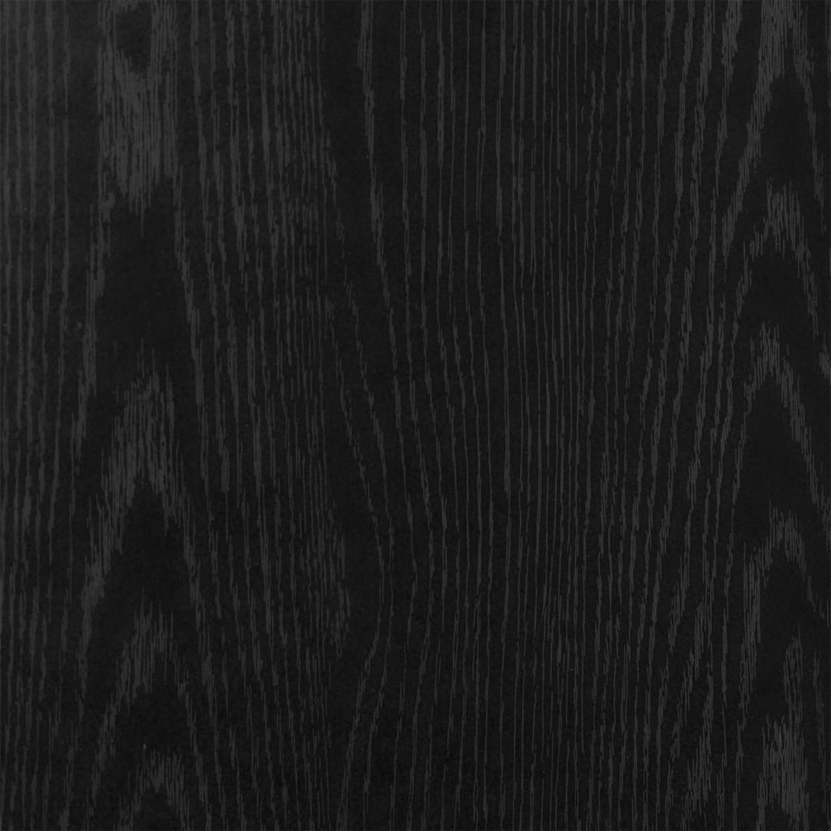 Nahaufnahme einer dunklen Holzmaserung. Vertikale Linien und Muster erzeugen ein natürliches, strukturiertes Aussehen. Die Farbe ist tiefschwarz.