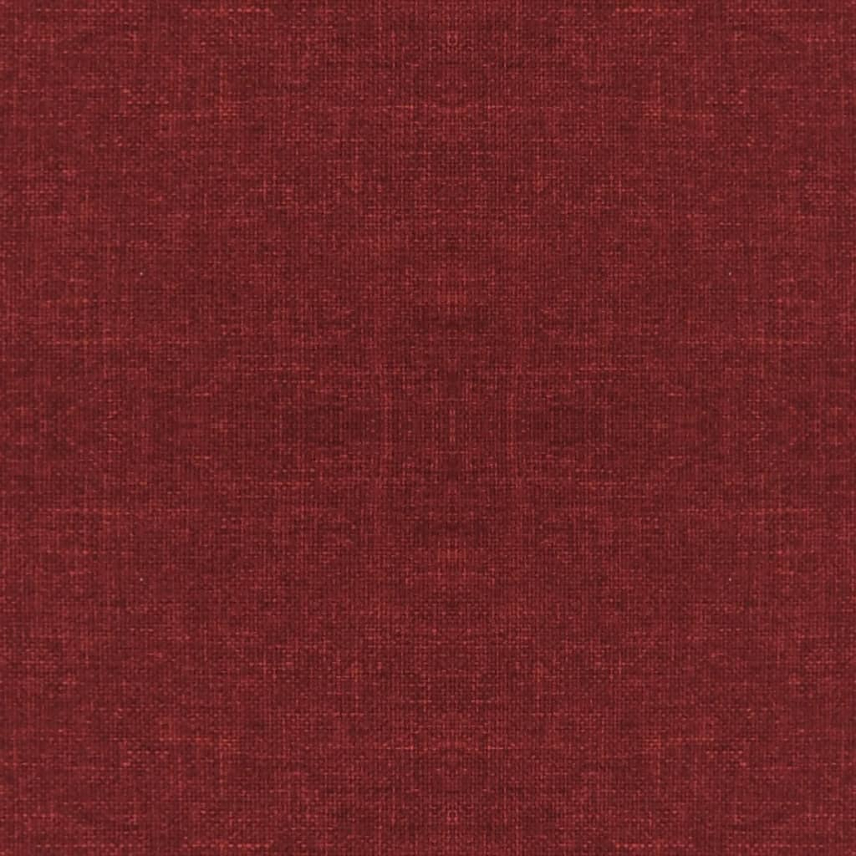 Nahaufnahme eines strukturierten Stoffes. Die Farbe ist ein tiefes Rotbraun. Das Webmuster ist sichtbar und erzeugt einen subtilen Gittereffekt.