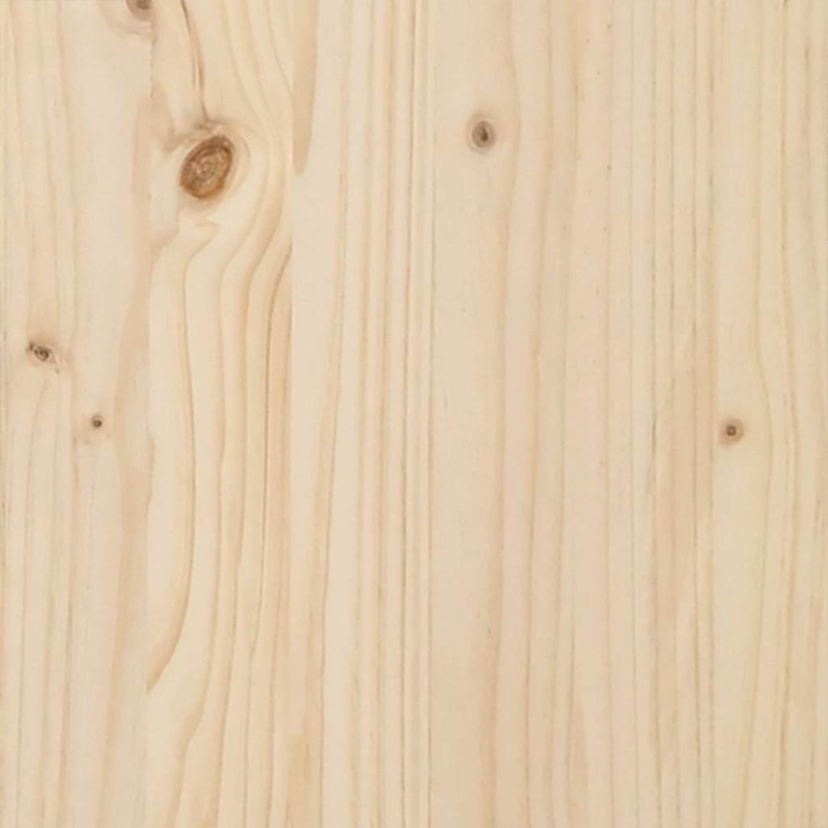 Nahaufnahme einer hellen Holzoberfläche mit vertikaler Maserung. Äste und subtile Farbvariationen sind sichtbar, was auf Naturholz hindeutet.