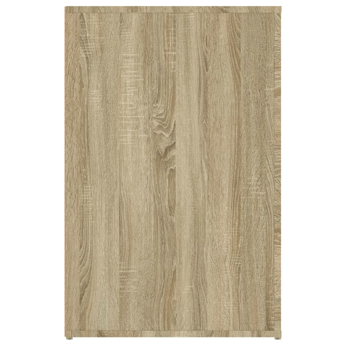 Nahaufnahme einer Holzoberfläche mit Maserung. Das Holz hat eine hellbraune Farbe, mit vertikalen Linien und sichtbaren Knoten.