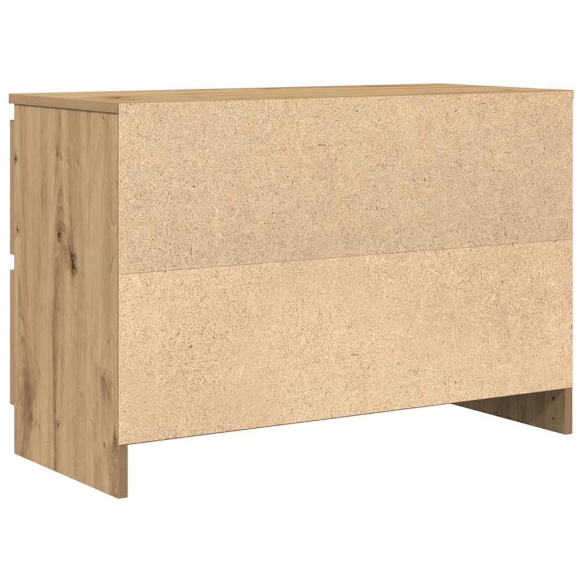 Ein Holzschrank mit hellbrauner Holzmaserung. Der Schrank hat eine rechteckige Form und ein schlichtes Design.