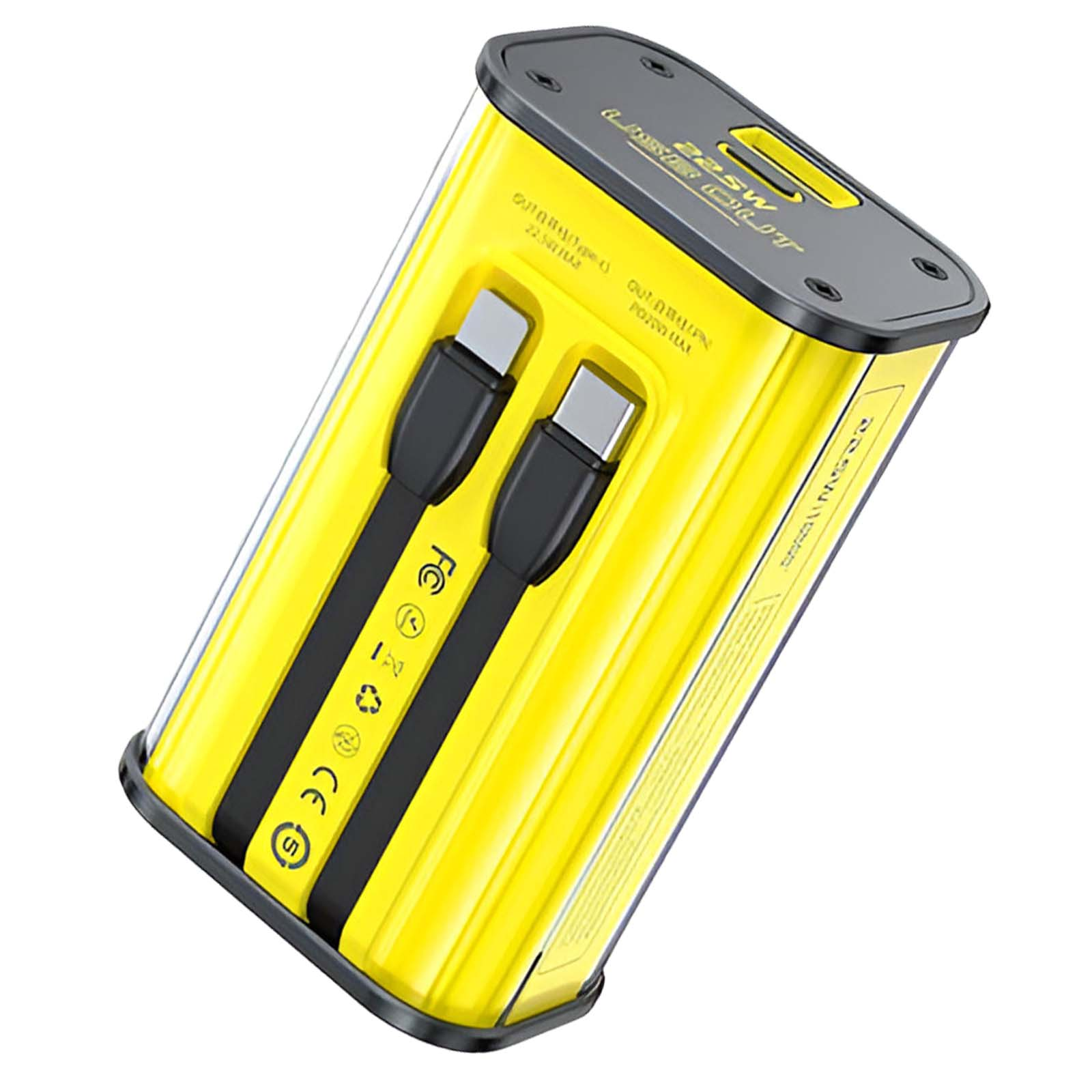 Un juego de cables amarillo y negro en una funda transparente. Los cables son negros con conectores plateados, la funda es amarilla.
