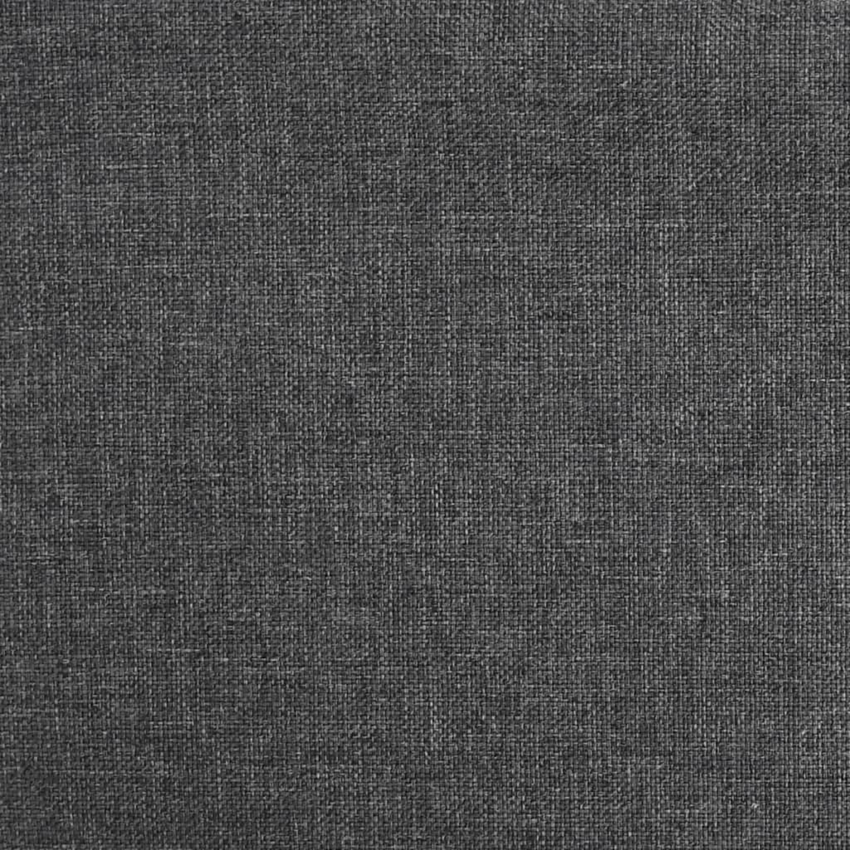 Nahaufnahme von grauem Stoff. Der Stoff hat eine gewebte Textur, mit sichtbaren Fäden, die ein subtiles Muster erzeugen.