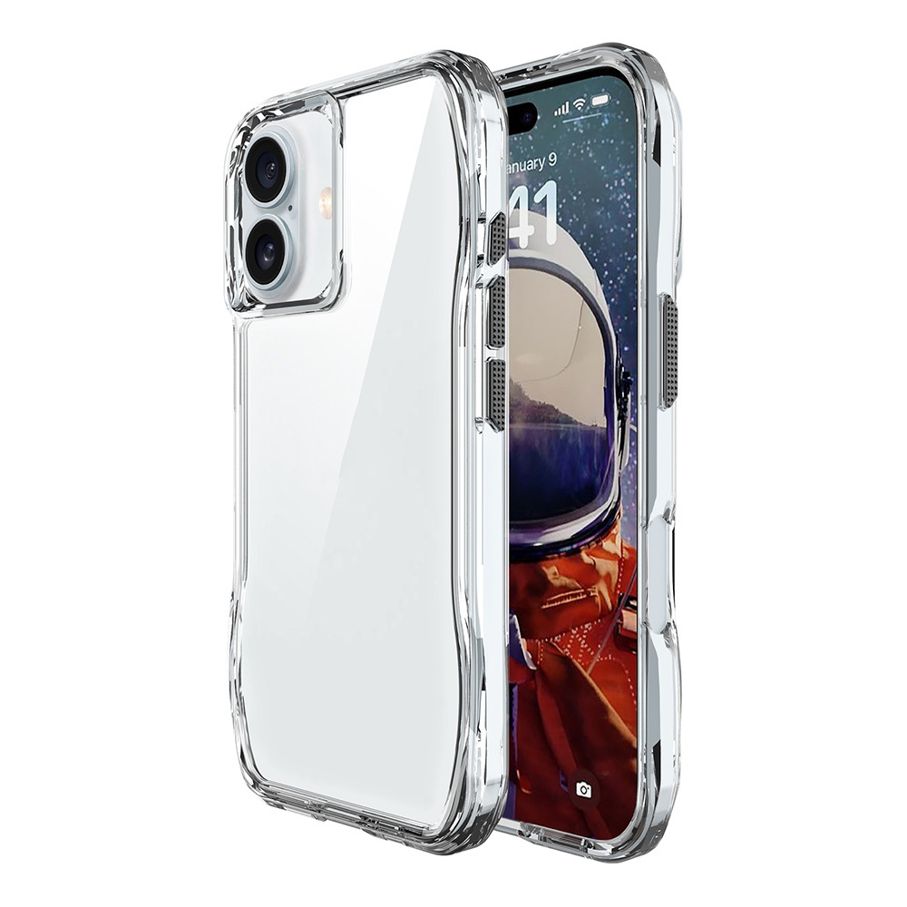 GPACK iPhone 16 Uyumlu Airbagli Incek Sert Kapak Telefon Kılıfı Şeffaf