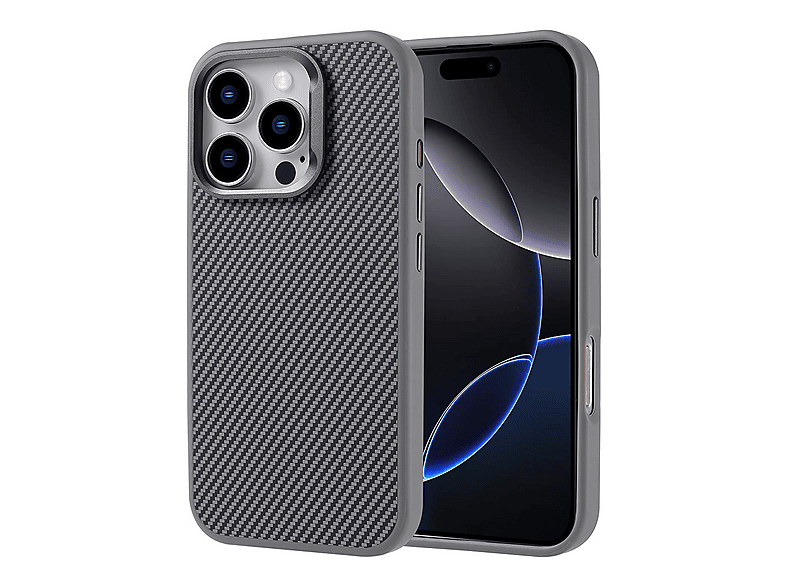GPACK iPhone 16 Pro Max Uyumlu Troy M-Safe Şarj Özellikli Telefon Kılıfı Gümüş
