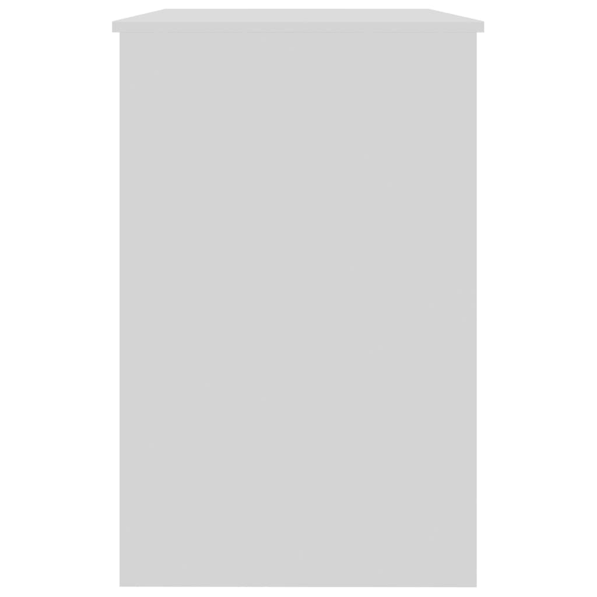 Ein schlichter weißer Schrank. Der Schrank ist rechteckig mit einer flachen Oberseite. Die Farbe ist ein solides, helles Grau.