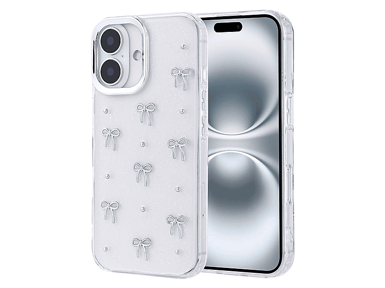 GPACK iPhone 16 Plus Uyumlu Kutup Simli Figürlü Silikon Telefon Kılıfı Gri