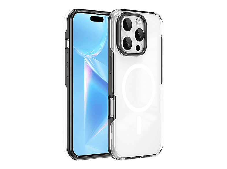 LOPARD iPhone 16 Pro Uyumlu Mgsafe Şarj Özellikli Çıkarılabilir Arka Yüzeyli Polar Kapak Telefon Kılıfı Siyah