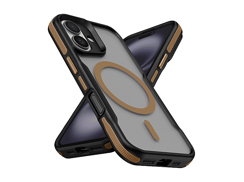 LOPARD iPhone 16 Uyumlu Mgsafe Şarj Özellikli Renkli Kenar Airbag Şeritli Lamer Kapak Telefon Kılıfı Çok Renkli