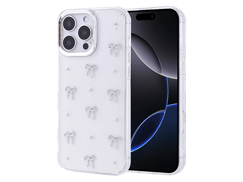 GPACK iPhone 16 Pro Max Uyumlu Kutup Simli Figürlü Silikon Telefon Kılıfı Gri