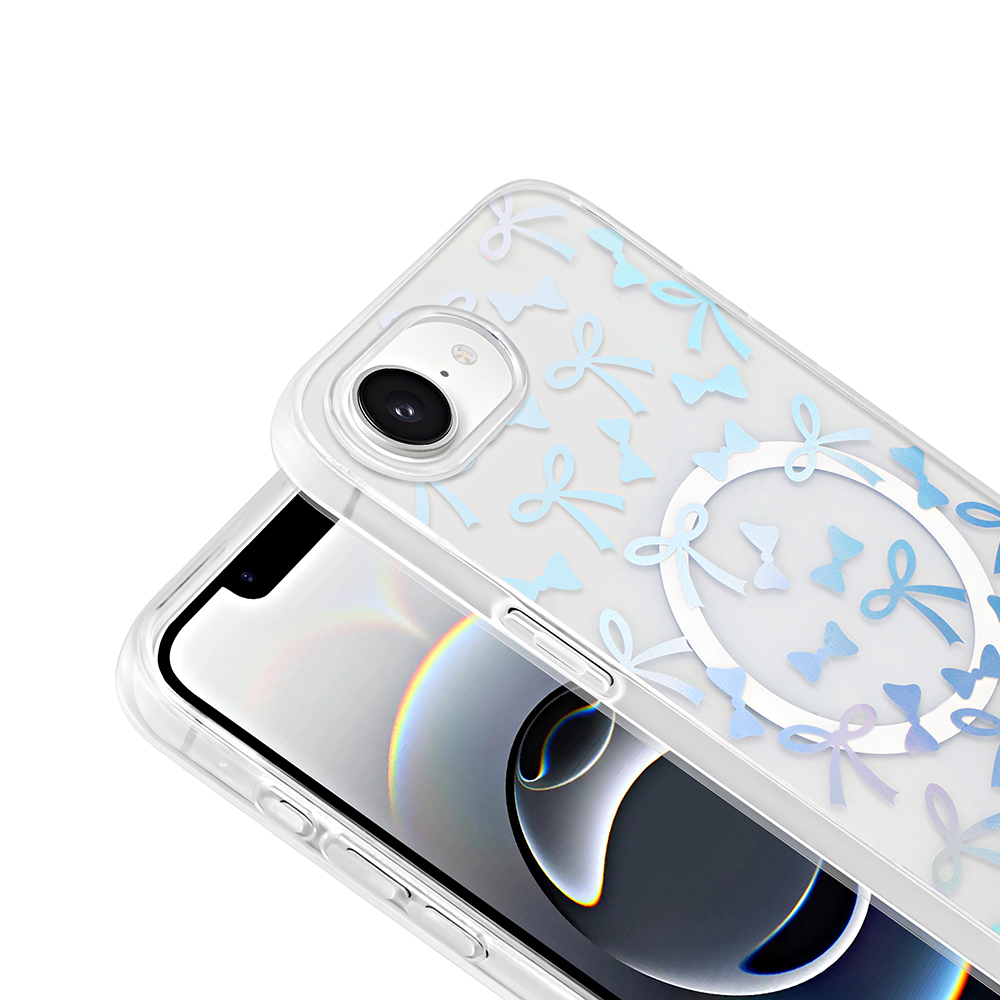LOPARD iPhone 17E Uyumlu Mgsafe Şarj Özellikli Şeffaf Folk Sert Kapak Telefon Kılıfı Çok Renkli
