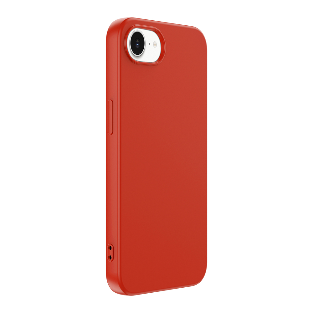 GPACK iPhone 16E Uyumlu Lansman Silikon İçi Kadife Telefon Kılıfı Kırmızı