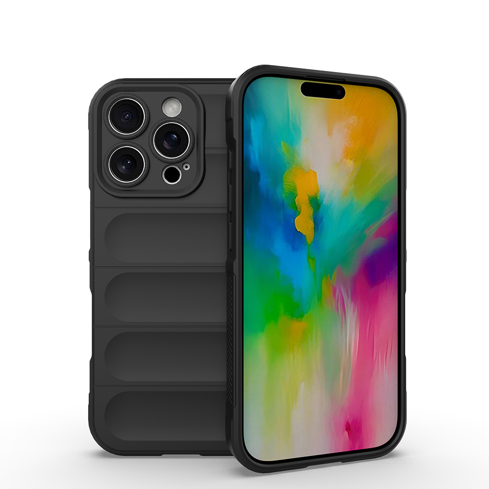 GPACK iPhone 16 Pro Max Uyumlu Etnik Optimum Silikon Telefon Kılıfı Siyah