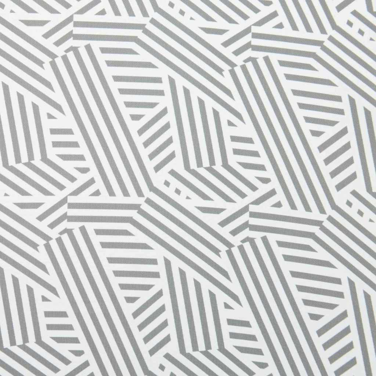Motivo astratto con linee grigie e bianche che si intersecano, creando un design geometrico sulla superficie.