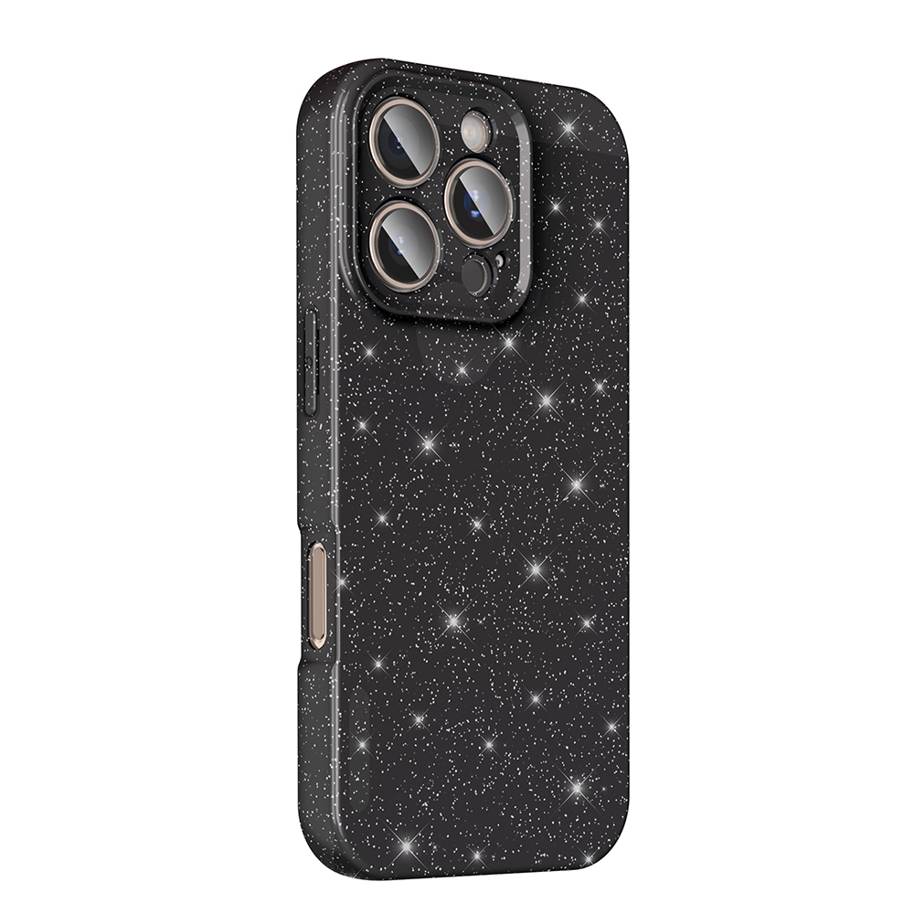GPACK iPhone 16 Pro Max Uyumlu Koton Simli Silikon Telefon Kılıfı Siyah