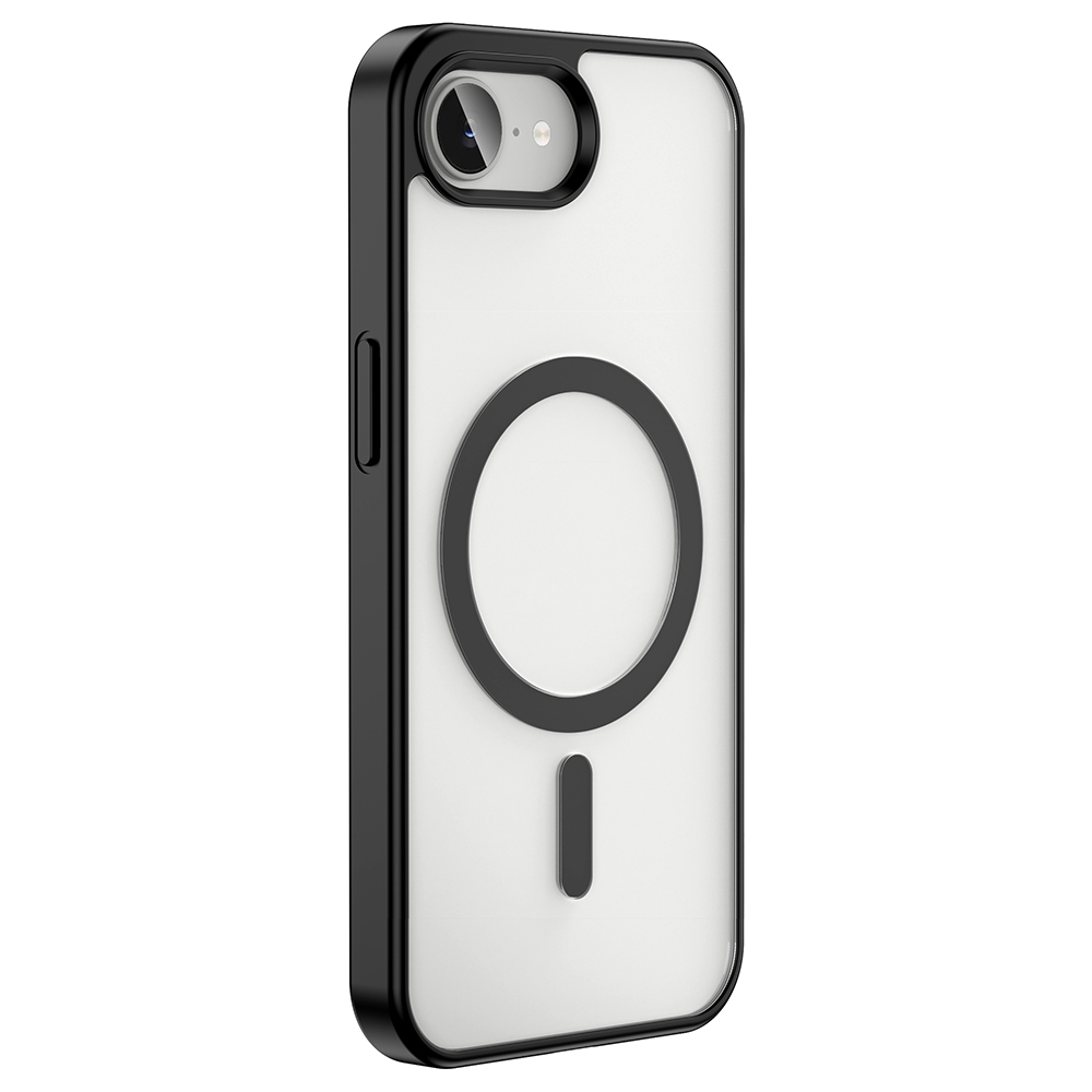 GPACK iPhone 16E Uyumlu Ege M-Safe Şarj Özellikli Telefon Kılıfı Siyah