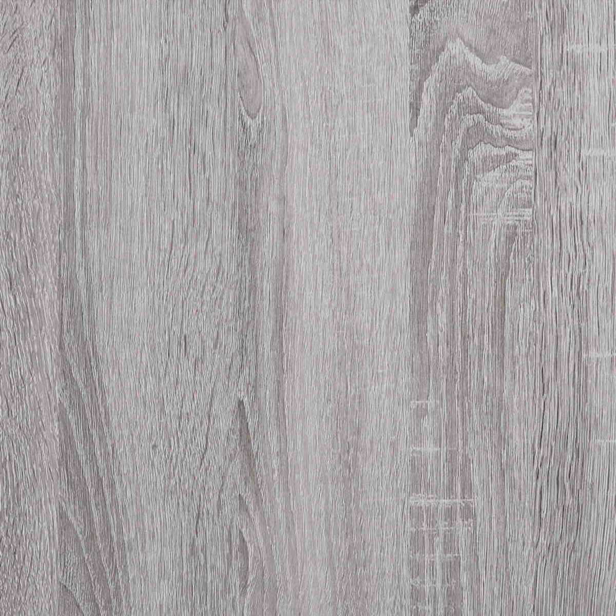 Nahaufnahme einer Holzoberfläche mit vertikaler Maserung. Das Holz ist hellgrau mit dunkleren Streifen und Ästen.