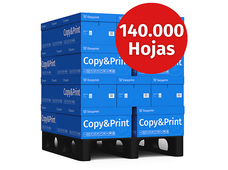 NIEUW: easyprint printerpapier, kopieerpapier, 5000 vellen, 10 x 500 A4, premium hoogwit, CIE 160, testwinnaar PEFC, milieucertificaat