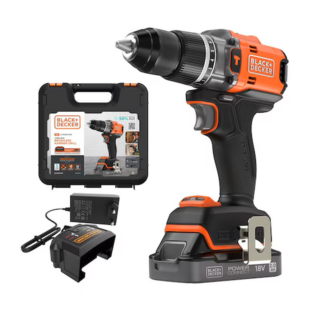 BLACK & DECKER BLD683D1XK-QW 18v Powerconnect Akülü Darbeli Matkap