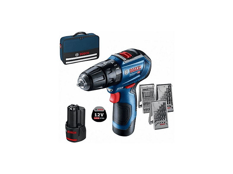 BOSCH GSR 12V-30 39 Parça Set Hediyeli Profesyonel Akülü Vidalama