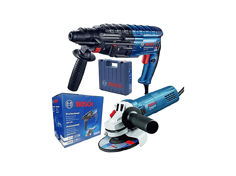 BOSCH GWS 750-115 Taşlama Elektrikli El Aleti Seti + GBH 240 Kırıcı Delici