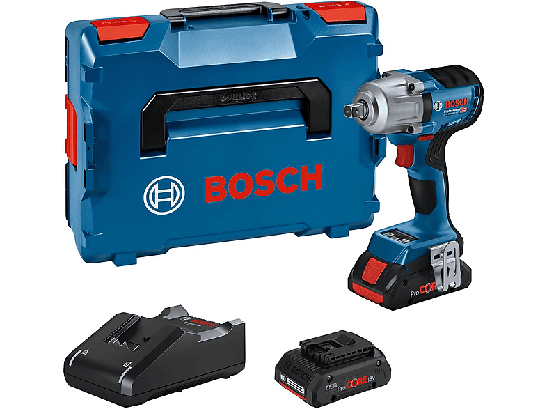 BOSCH GDS 18V 450 PC Tork Hafızalı 2 x 4Ah Procore Akülü Darbeli Somun Sıkma