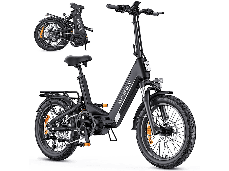 ENGWE L20 3.0 PRO Kompakt-/Faltrad (Laufradgröße: 20 Zoll, Unisex-Rad, Schwarz)